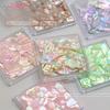 2024 1Box Aurora Shell Flakes Abalone Nails Charms Thin Natural Irregular Slice Shell Stone Sequins Manicure Art Decoration