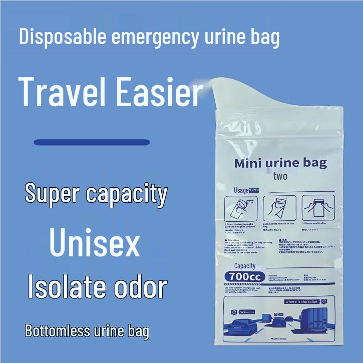 Portable Unisex Emergency Urine Bag for Travel and Traffic Jams