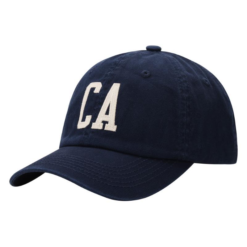 

High quality high sense CA letter soft top baseball cap female couple tide show face small cap female summer Adjustable тёмно-синий