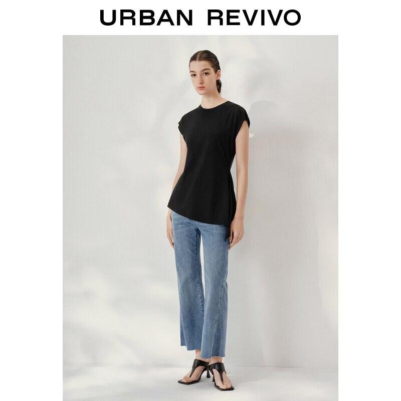 Women s Elegant Tie-Front Sleeveless T-Shirt S чёрный