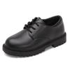 Boys' Black Leather Shoes Soft Sole, Korean-Style, for Spring/Autumn 2025 School Performance.