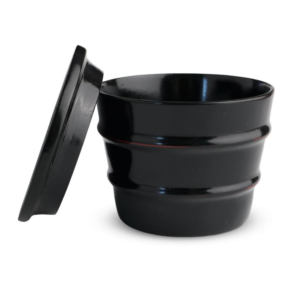 Wooden Soba Cup with Lid Akebono Current Model J-kitchens 8.8x7.1cm