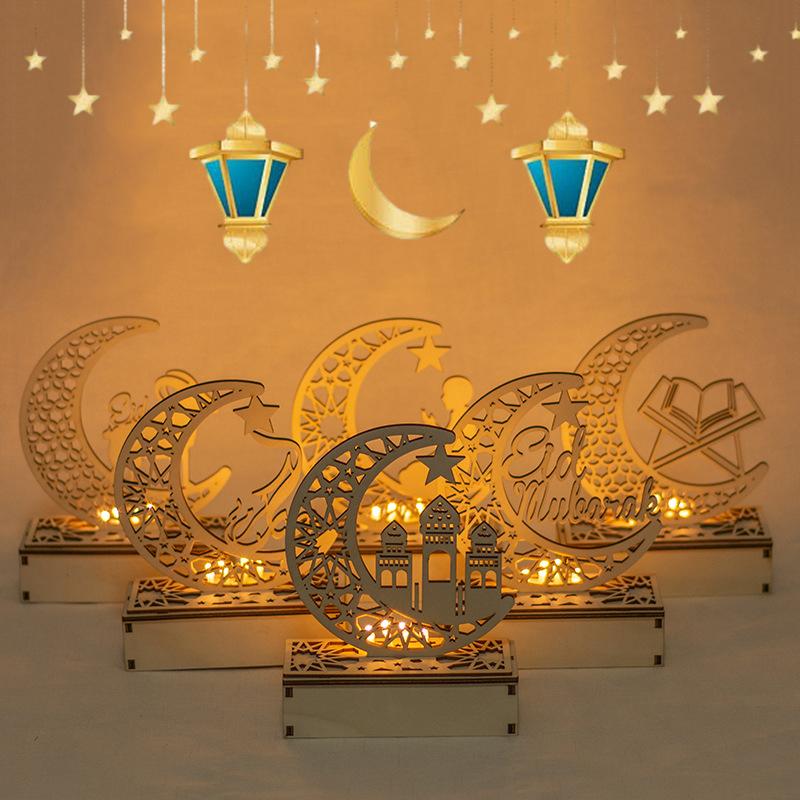 Ramadan Lantern Eid Ramadan Decoration Lamp EID Mubarak Lantern Islamic Muslim Party Decor Festival Table Light Supplies