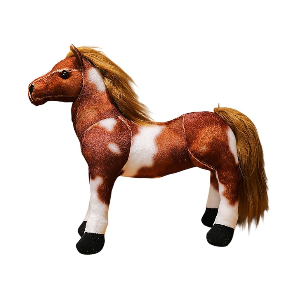 Cute And Realistic Little Horse Plush Toy, Little Horse Brown Horse Doll, Boy Soothing Cloth Doll, Birthday Gift