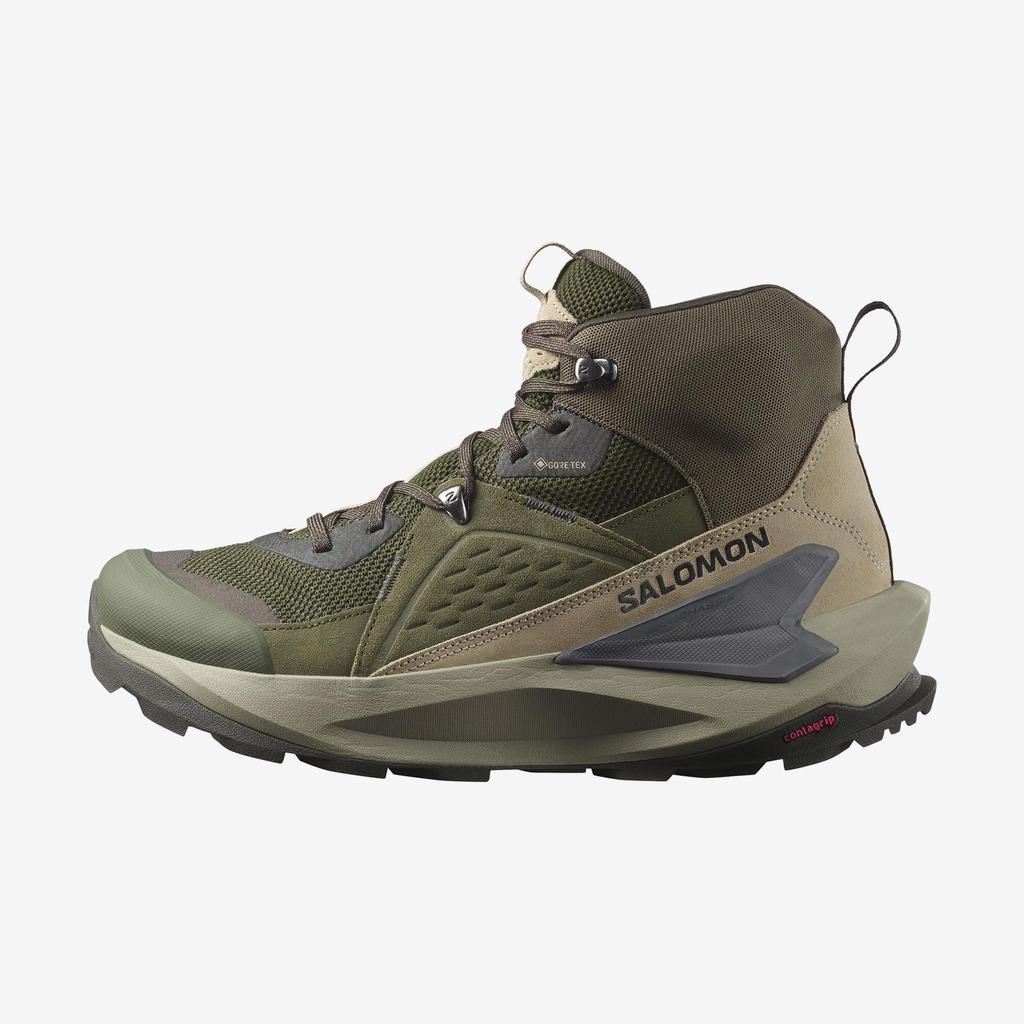 SALOMON Elixir Durable Slip Resistant Comfortable Durable Short Boots Men Boots Dark-Green L47697800