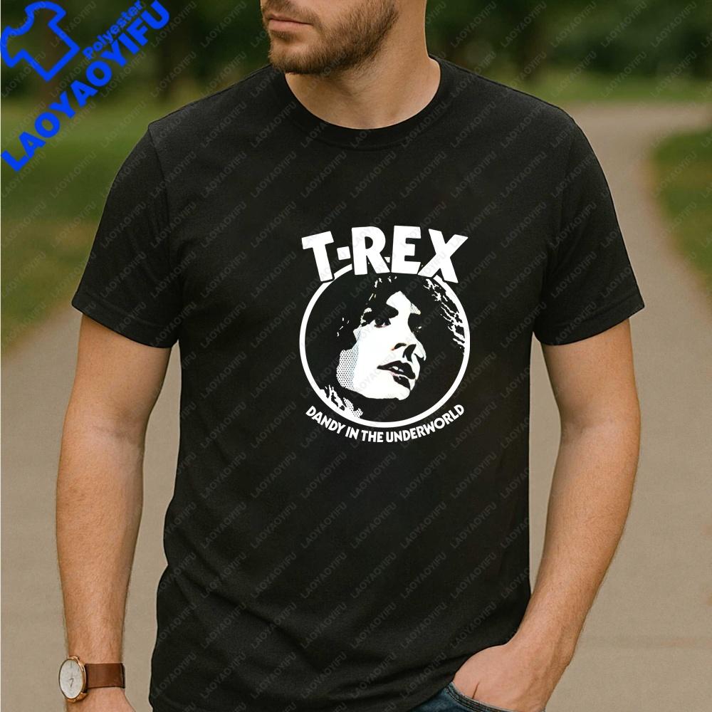 New Style Tops and Tshirts Featuring The British Rock Band TRex Shortsleeved Comfortable Tshirts for Both Unisex and Unisex