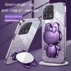 Carino Specchio da Trucco 3D Coniglio Supporto Custodia Placcata Per Xiaomi Mi 13 Lite 13T Pro 5g Proteggi Copertura Posteriore Su Mi13 Mi13t Mi13tpro 13pro