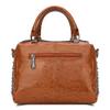 Vintage Boston Pu Leather Large Capacity Handbags Purse Women Shoulder Crossbody Bags Rivet Designer Female Pillow Tote Quality