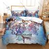 Granblue Fantasy GBF Relink Narmaya Zoya Fantasy Anime HD Print Bedding Set Duvet Cover + 2 Pillowcases Polyester Gamer Bedroom
