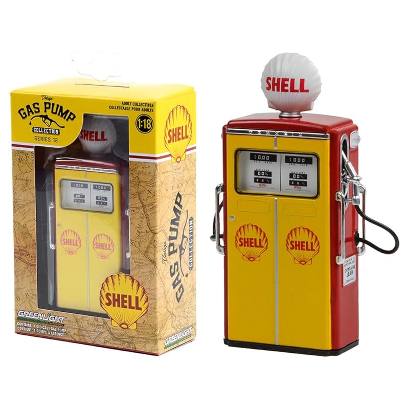 

green light 1/18 Tokheim 350 twin gas pump shell GREENLIGHT Gas Pump Shell diorama [product]