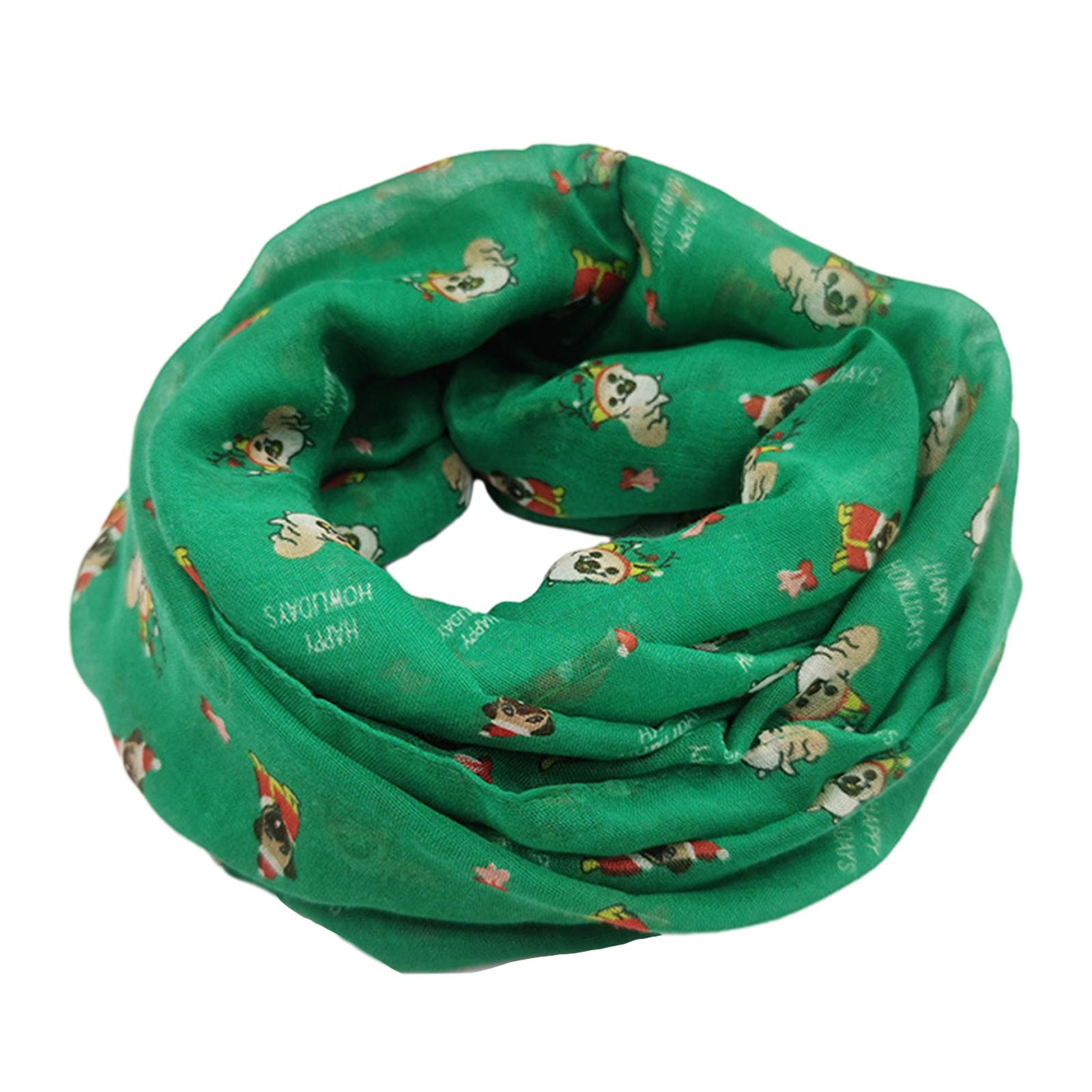 

Праздничный шарф с принтом рождественской елки, праздничный теплый вуалевый шарф для рождественских вечеринок, семейных посиделок, шейный платок, шаль 4