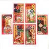 6PCS Chinese New Year Red Envelope Best Wishes Blessing Wealth God Money Envelope Money Bags Spring Festival Lucky Money Pockets