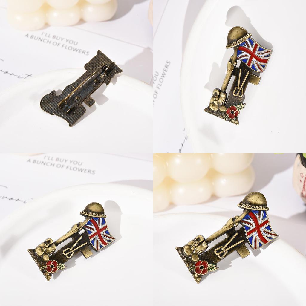 Elegant Vintage Poppy Flower Brooch Stunning Fashion Pin For Men And Women