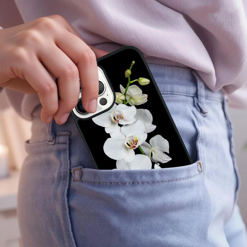 Orchid Flowers Colorful Phone Case For iPhone 17 Air 15 16e 14 13 Pro Max Coque 12 11 Pro Max PLUS cover