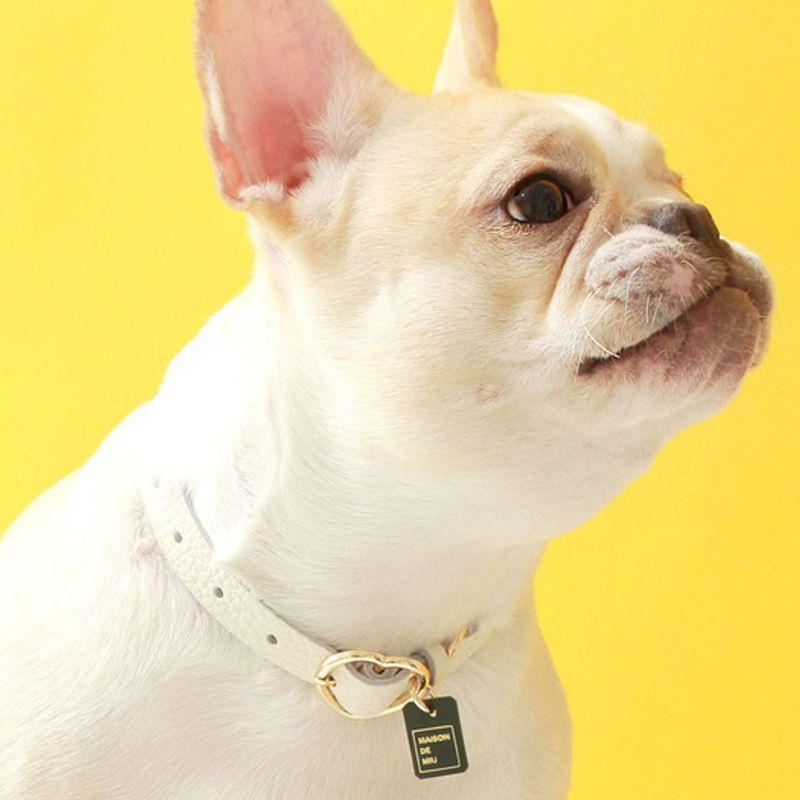 MAISON DE MIU Heart Pendant Collar_White