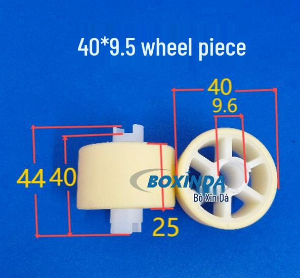 Wide-edge Rubber-coated Wheel Piece: Smooth and Soft Rubber Roller, Acid and Alkali Resistant, Corrosion Resistant (22/30/32/40 Sizes).