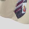 INCERUN Summer Men Lapel Neck Long Sleeve Floral Print Casual Shirts Tops