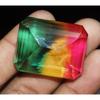 Fabulous Tourmaline Multi-Color Natural Emerald Cut 78-80 Ct Certified Gemstone