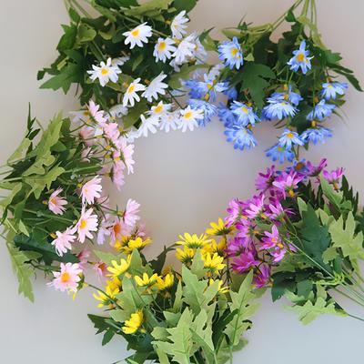 1 Branch Artificial Flower No Wilting Realistic 9 Heads Decorative Artificial Chrysanthemum