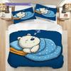 Polar Bear Pattern Bedding Quilt Set Quilt Cover Pillowcase Home Decoration Birthday Gift (1 * duvet cover + 2 * pillowcase, without core)