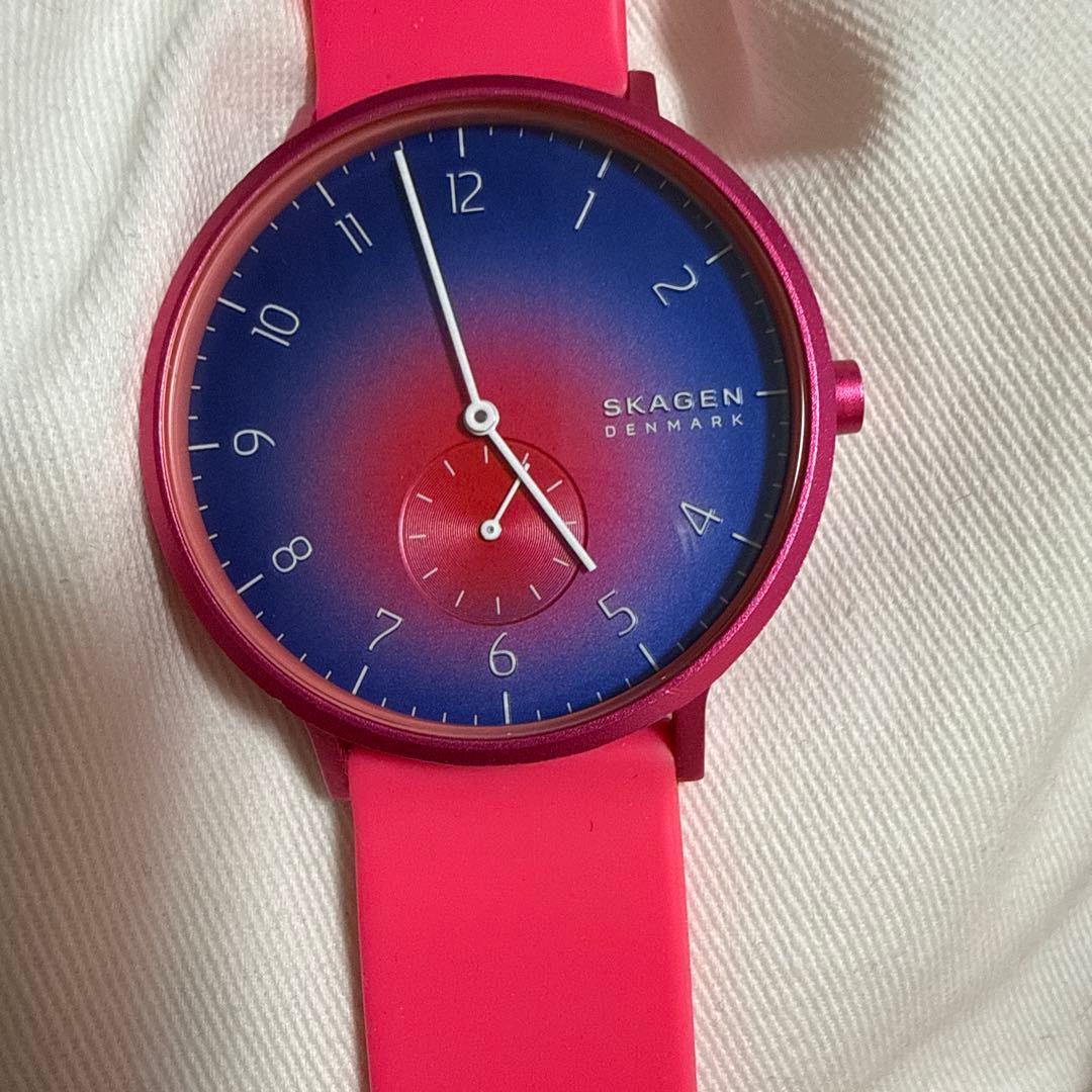 Used [Worldwide limited to 100 pieces/out of battery] SKAGEN wristwatch with serial number