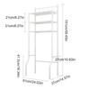 Over The Toilet Storage 3-Tier Bathroom Space Saving Holder Bathroom Over Toilet Storage Shelf For Home Apartment Dorm Restroom