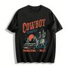 Vintage Cowboy Land Wandern durch den Westen Grafik T-Shirt Reines Baumwoll T-Shirt