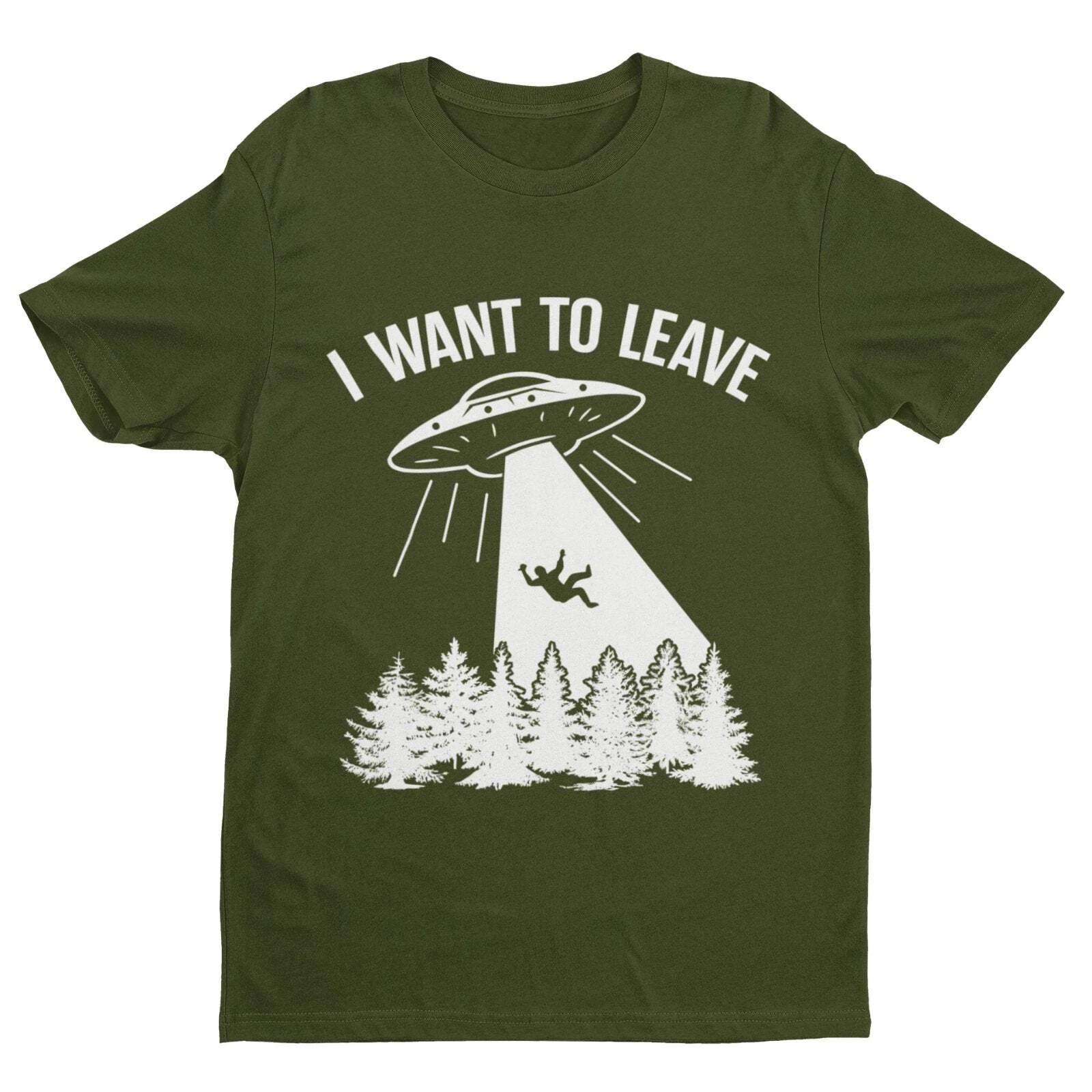 Funny UFO T Shirt I Want To Leave Retro Alien Roswell Area 51 You Are Not Alone 3XL