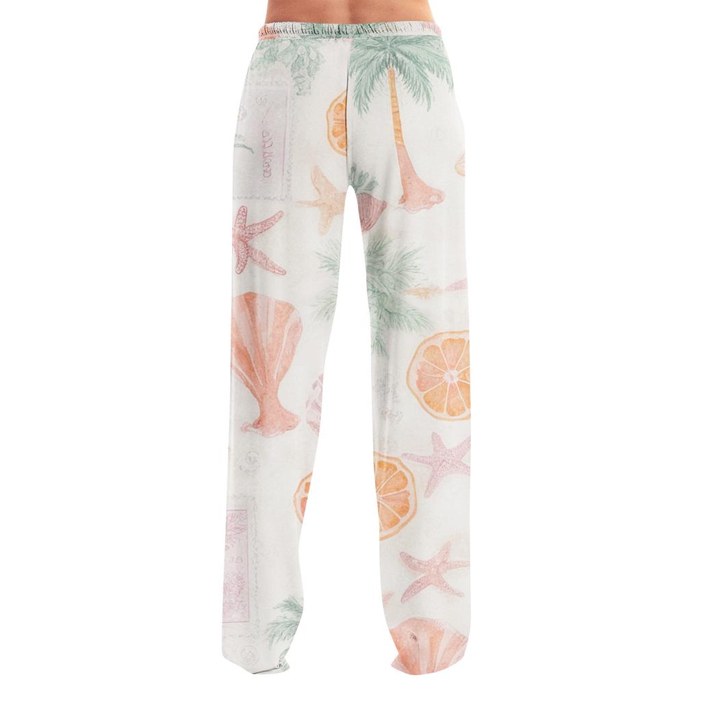 Anime-Pyjamahose, Nachtwäsche, lässige Hose mit Kordelzug und elastischer Taille, bequeme, gerade, lockere Yoga-Hose