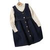 Girls Suit Spring and Autumn New Children Loose Version Sleeveless Korean Denim Suspender Skirt