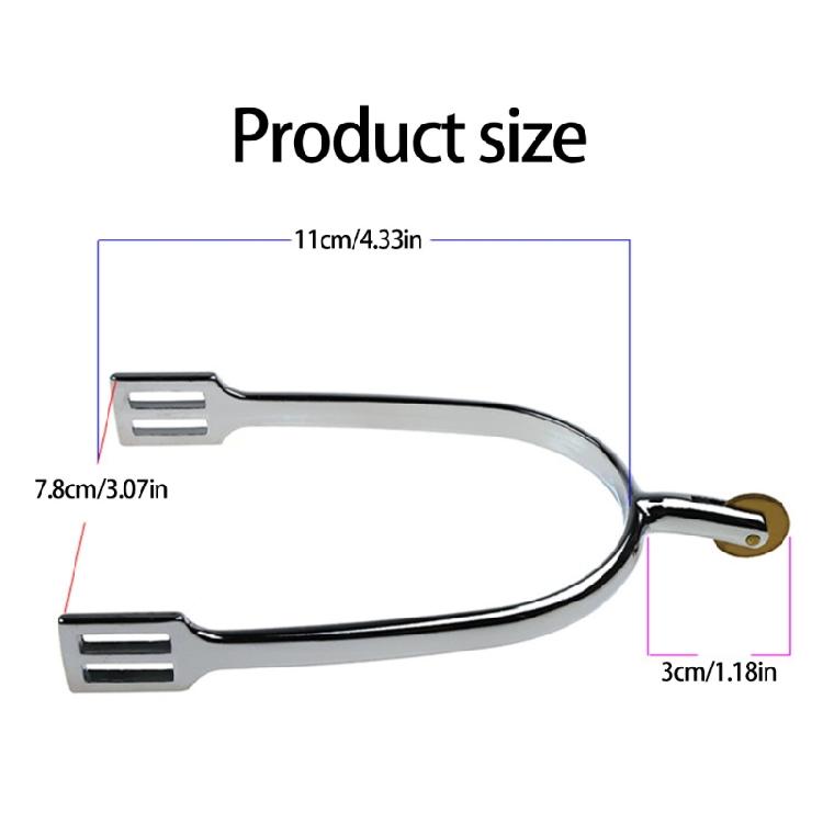 Premium Zincs Alloys English Spurs 30mm Neck Chrome Plated for Superior Control in Equestrians Activity