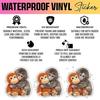 Adesivo Giocattolo Peluche Scimmia che Abbraccia Divertente Originale Decalcomanie in PVC Adesivo in Vinile Impermeabile per Computer Portatili Borracce Bagagli Bomboniere Regali per Bambini