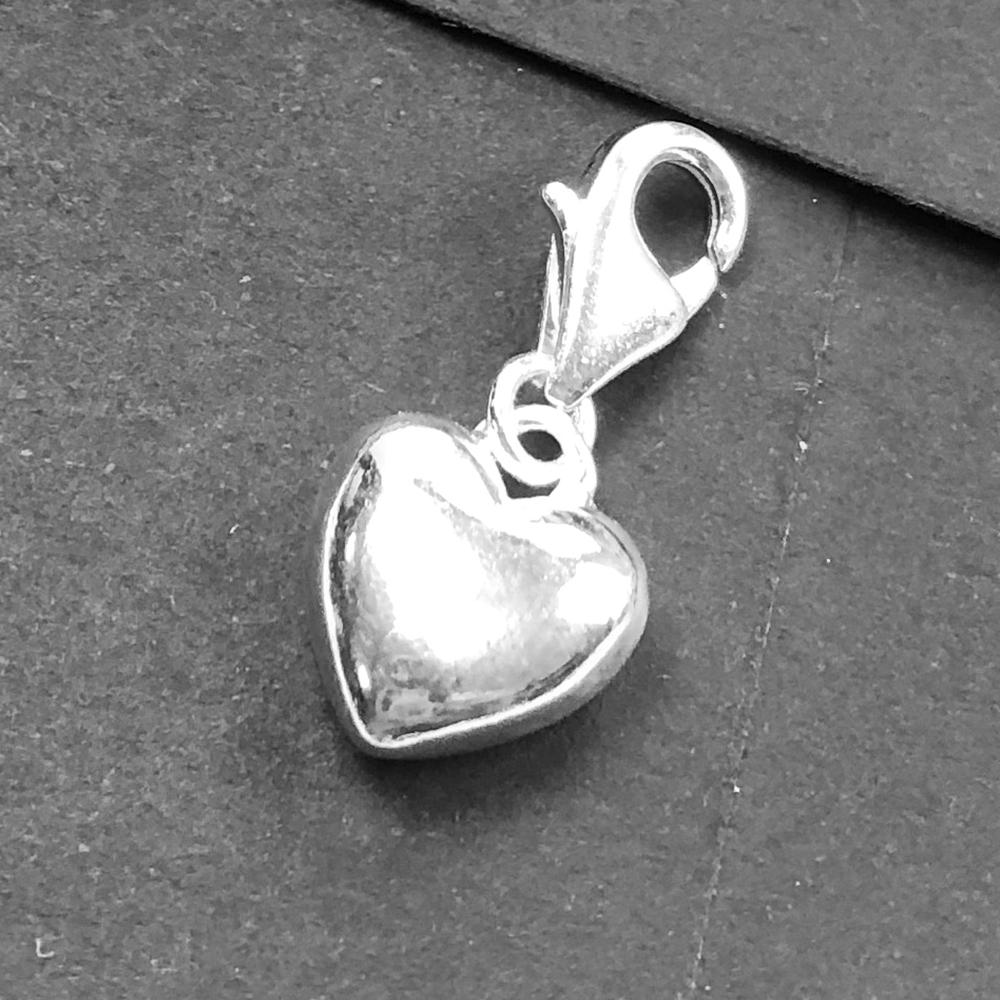 Heart 925 Silver Dangle Charm Pendant DIY Handmade Fashion Jewelry Findings Romantic Accessories For Women