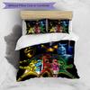 Set copripiumino 3 pezzi (1*Copripiumino + 2*Federe, Senza Nucleo),Set Biancheria da Letto con Stampa Mighty Morphin Power Rangers, Decorazione Camera da Letto, Stagione Unica, Compleanno