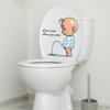 Cartoon Toilet Sticker Child Urination PVC Warning Door Wall Removable Funny Bathroom Decal Waterproof DIY WC Self Adhesive