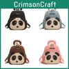 Letter Shaped Panda Backpack Childrens Cartoon Bag Detachable Strap Shoulder