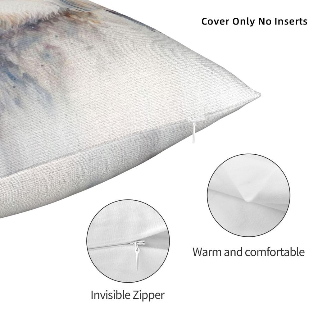 Maltese Dog Art Pillowcase Polyester Cushion Comfort Throw Pillow Sofa Decorative Cushions Used for Home Bedroom Living Room
