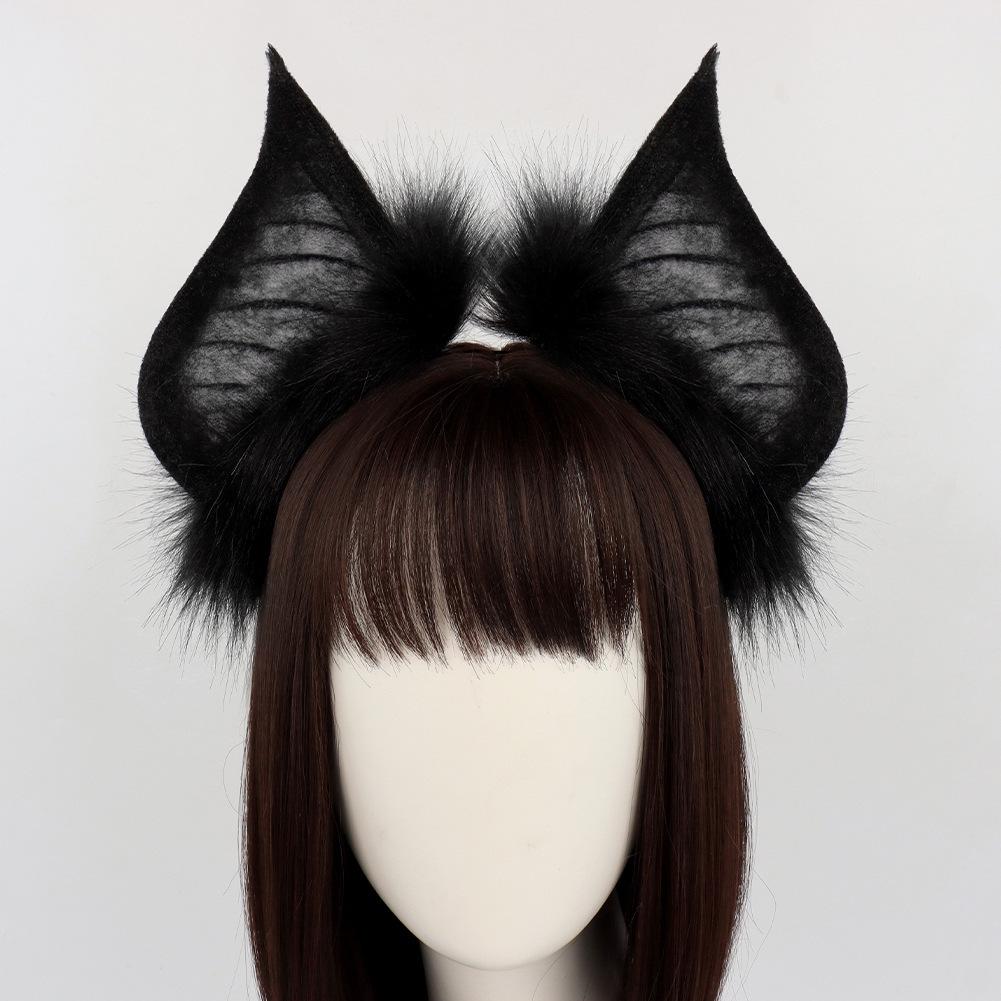 Halloween Dunkle Fledermaus Tierohr Stirnband: Realistischer Dämonen-Kopfschmuck, Cosplay-Performance- & Influencer-Live-Stream-Zubehör