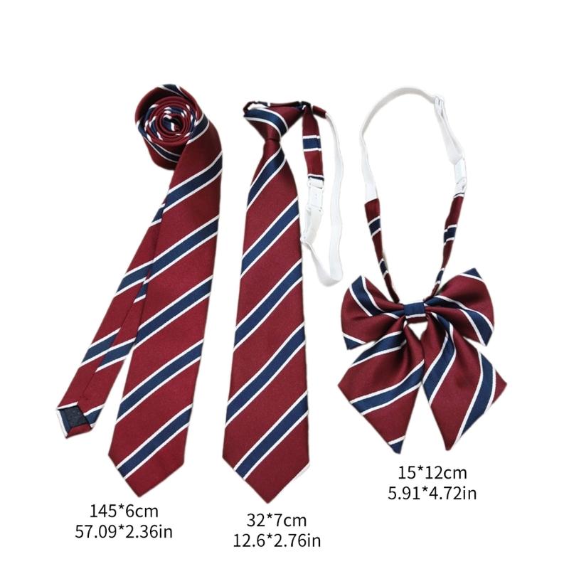 1pc/3PCS Neckties for Teen Girl Banquets Masquerades Necktie British Style Cute Neckwear Female Uniform Bowknot Necktie