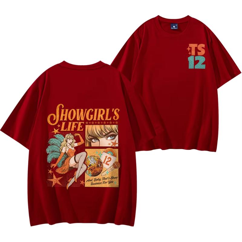 Showgirls Life T Shirt In My Showgirl Era T-Shirt New Album 2025 Shirt Country Music Fan Gift Men Women Streetwear Hip Hop Tops