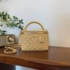 Retro Handheld Diamond Lattice Bucket Bag - 2025 Stylish Crossbody Chain Bag for Women