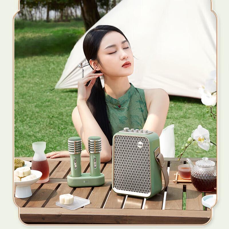 Divoom Oriental Cyan Phoenix 2nd Gen Wireless KTV Microphone CN Plug (adapter Included)