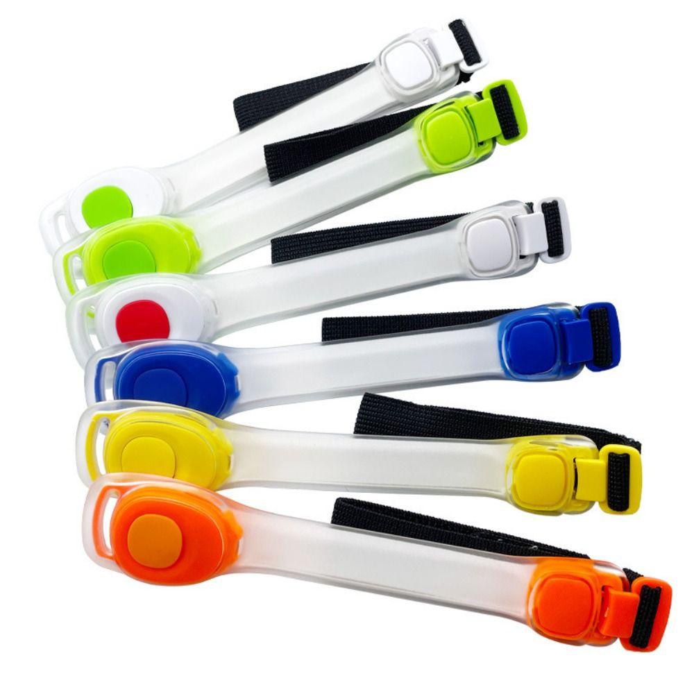 Adjustable Running Arm Belt Plastic PVC Luminous Bracelet  Outdoor Sports Night