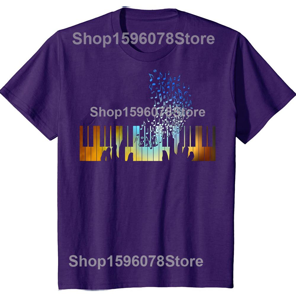 Funny Piano Keyboard Pianist 100 Cotton Tshirts Men Womens Fashion Casual Tshirt Loose Oversized Streetwear T Shirt