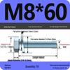 Grade 8.8 Galvanized Hex Head Screw Set with Hex Bolt, Spring Washer, and Flat Washer (Sizes: M4, M5, M6, M8, M10, M12)