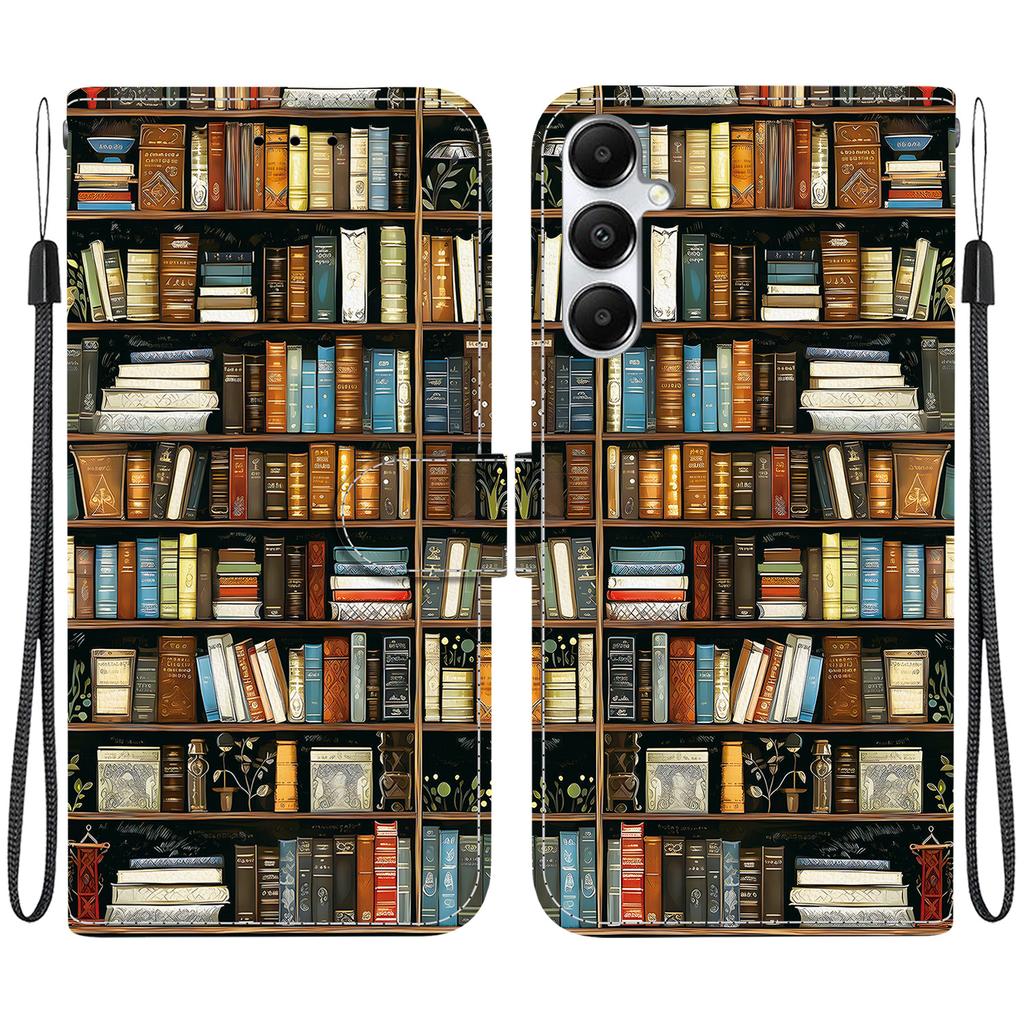 Handgefertigte PU-Leder-Flip-Hülle für Samsung Galaxy A05s (A057F/A057M/A057G)- Rutschfeste Stoßfeste Hülle mit Handschlaufe & Herz/Rose Katze Designs