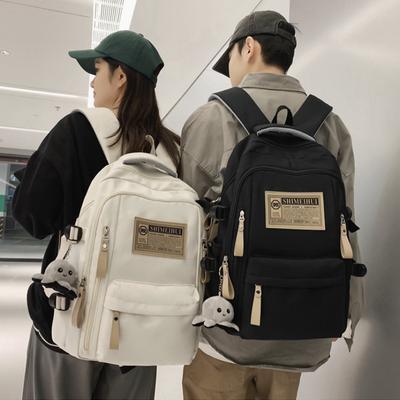 Large-capacity Backpack, High-looking Casual Korean Style Graffiti School Bag for Junior High and High School Students