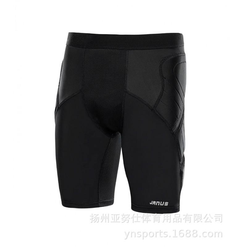 Men Women Soccer Goalkeeper Compression Shorts With Impact Padding Tackling Running Rugby Training