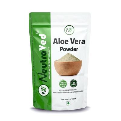 Poudre d'Aloe Vera Bio NeutraVed pour Cheveux, Visage et Peau - 100% Pure et Naturelle - 200g