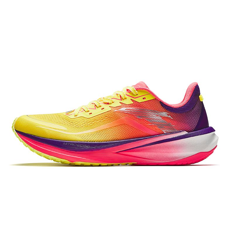 

New ANTA Plastic Pioneer Running Shoes Men s Low top Highlighter Yellow/Radiance Purple/Radiant Pink 912545599F-1 43